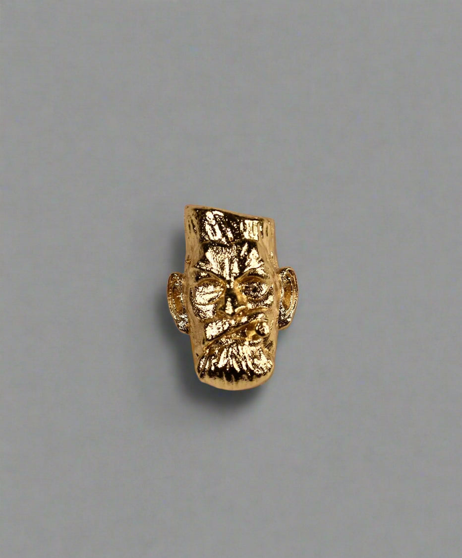 Cigar Face Brooch