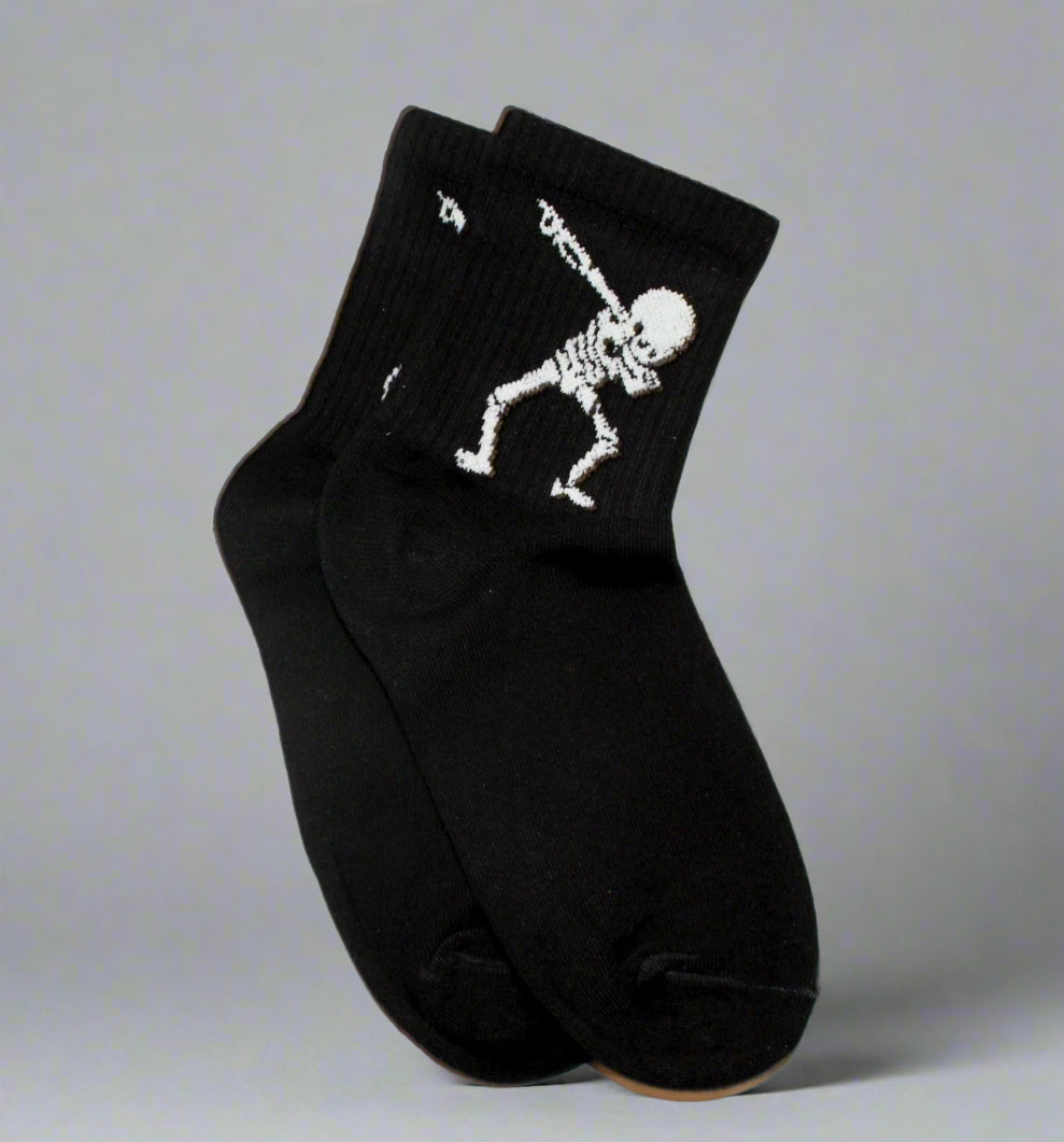 Black Skeleton Dab Socks