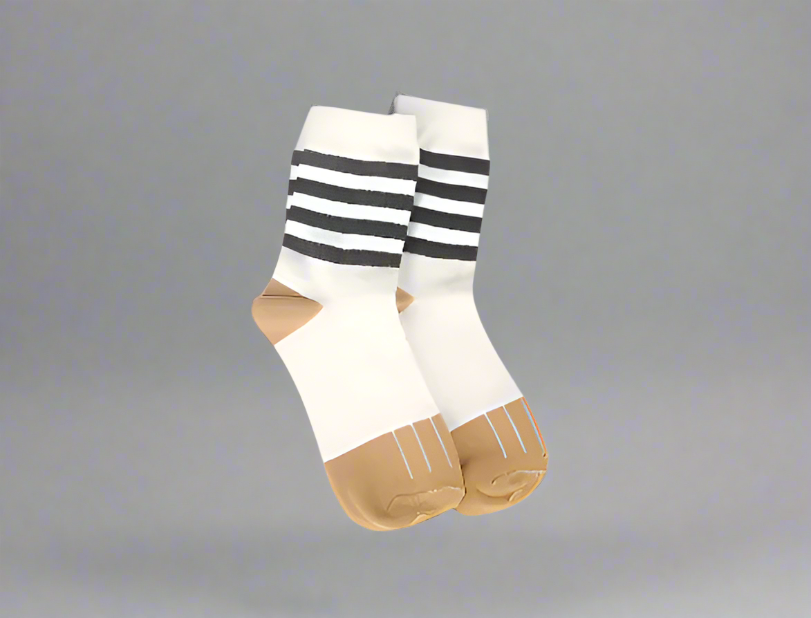Classic Tan and Green Stripe Socks