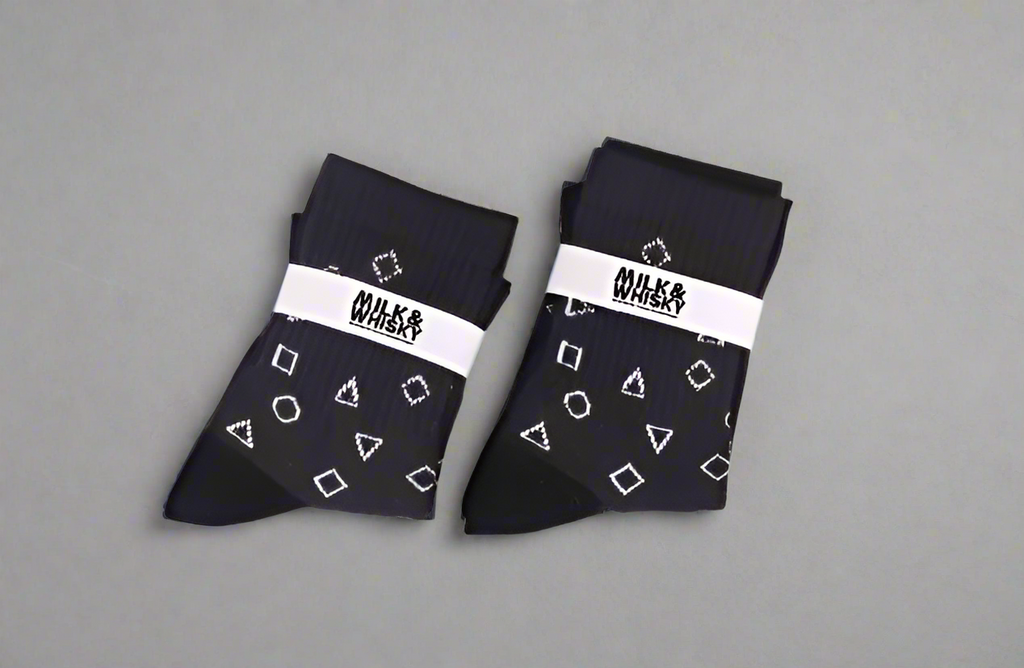 Black Geometric Socks