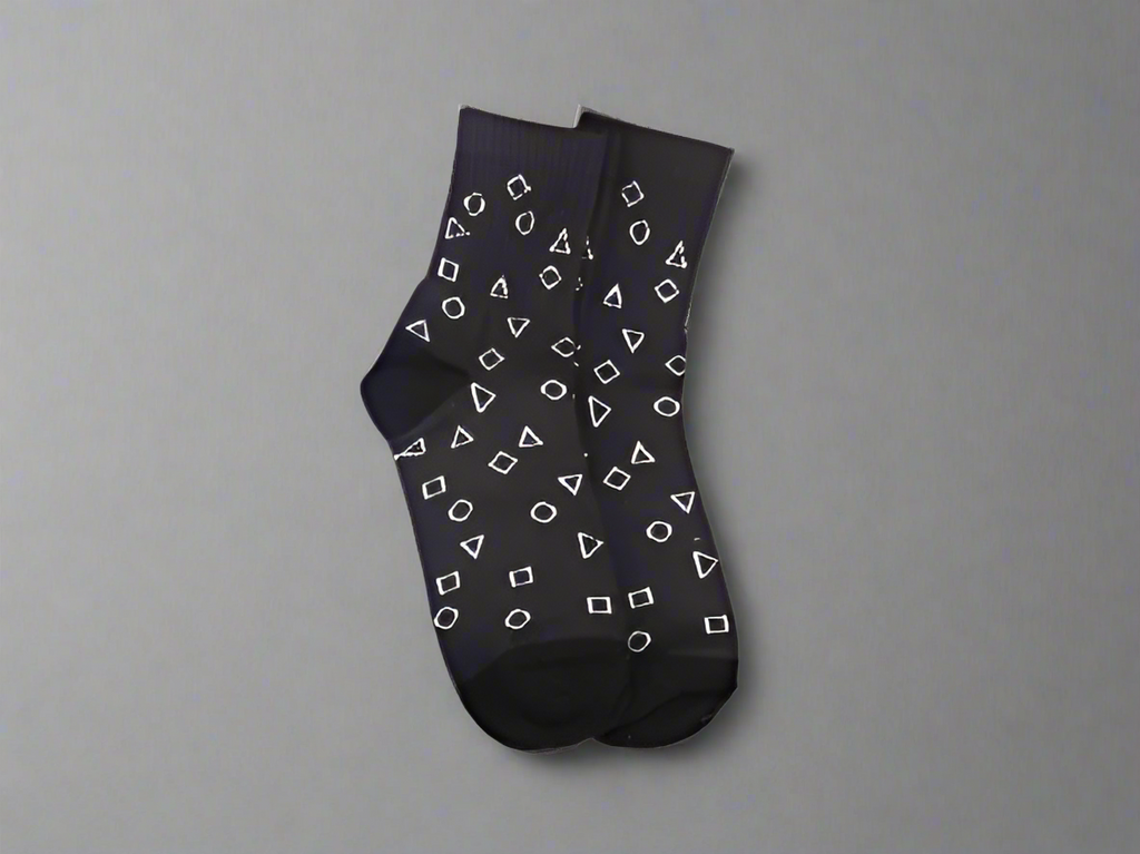 Black Geometric Socks
