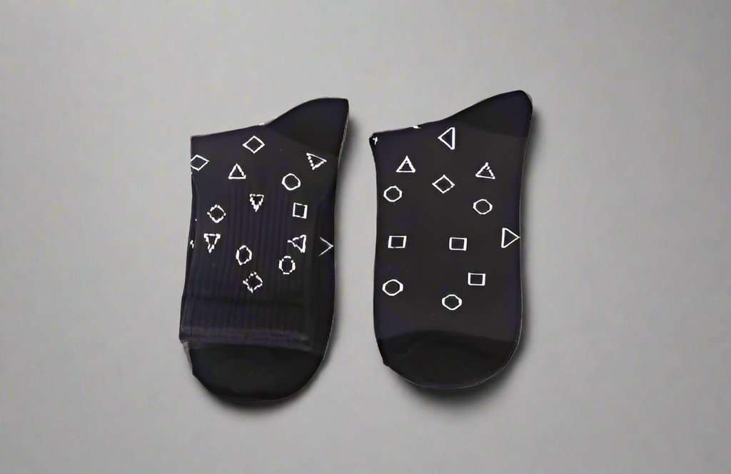 Black Geometric Socks