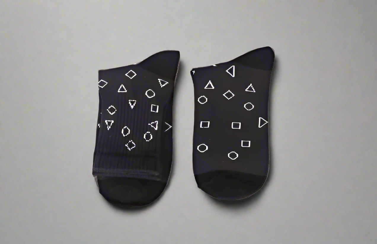 Black Geometric Socks