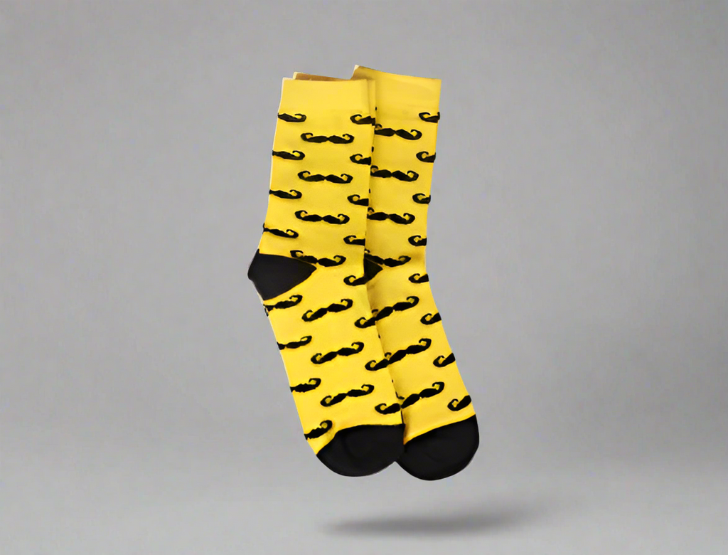 Whiskered Style Moustache Socks