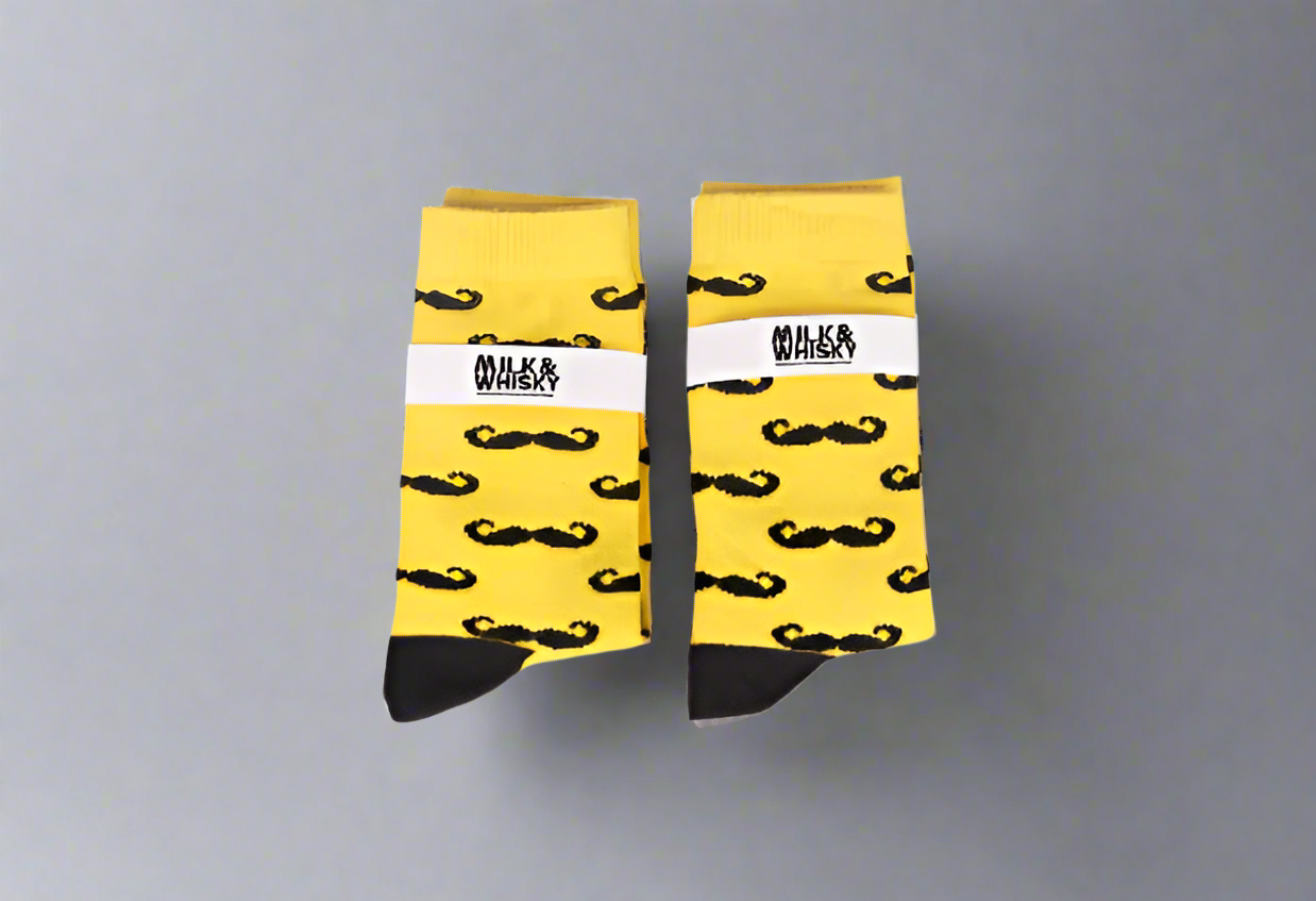 Whiskered Style Moustache Socks