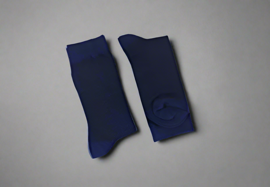 Classy Blue Herringbone Design Socks