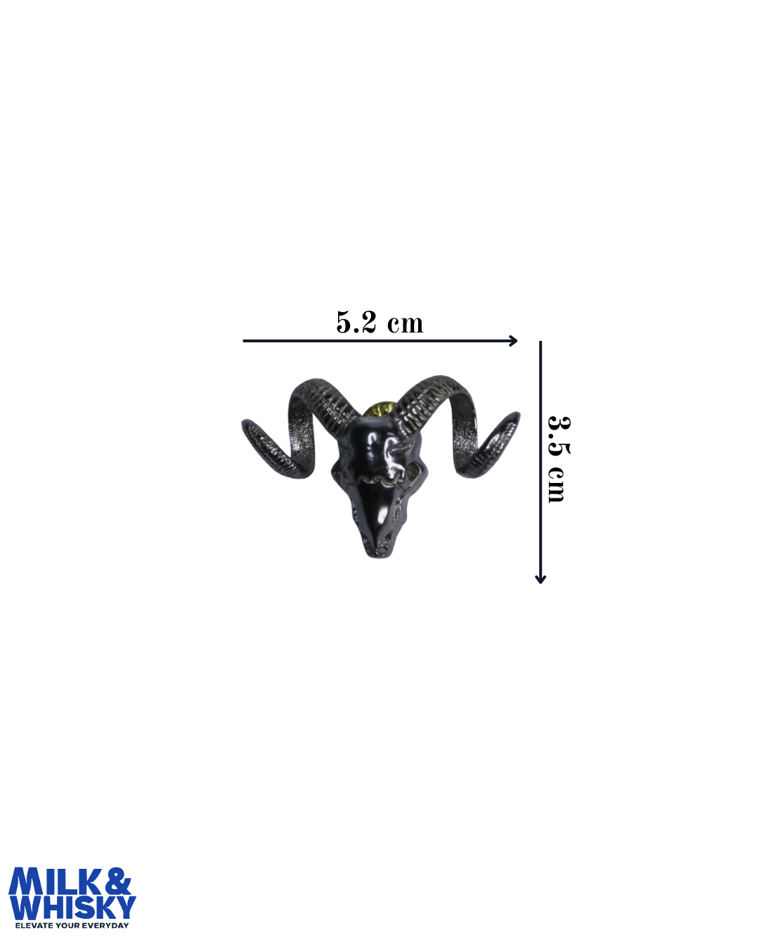 Black Buck Silver Brooch