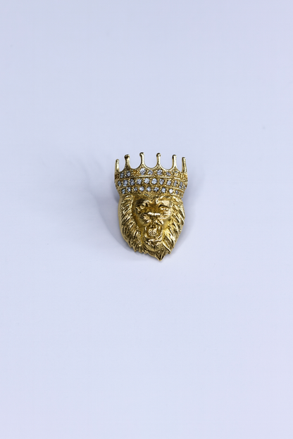 Lion Crown Brooch