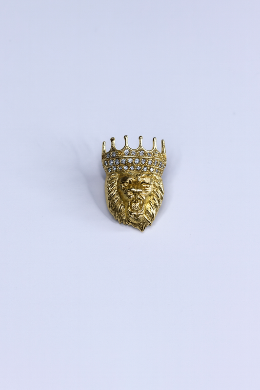 Lion Crown Brooch