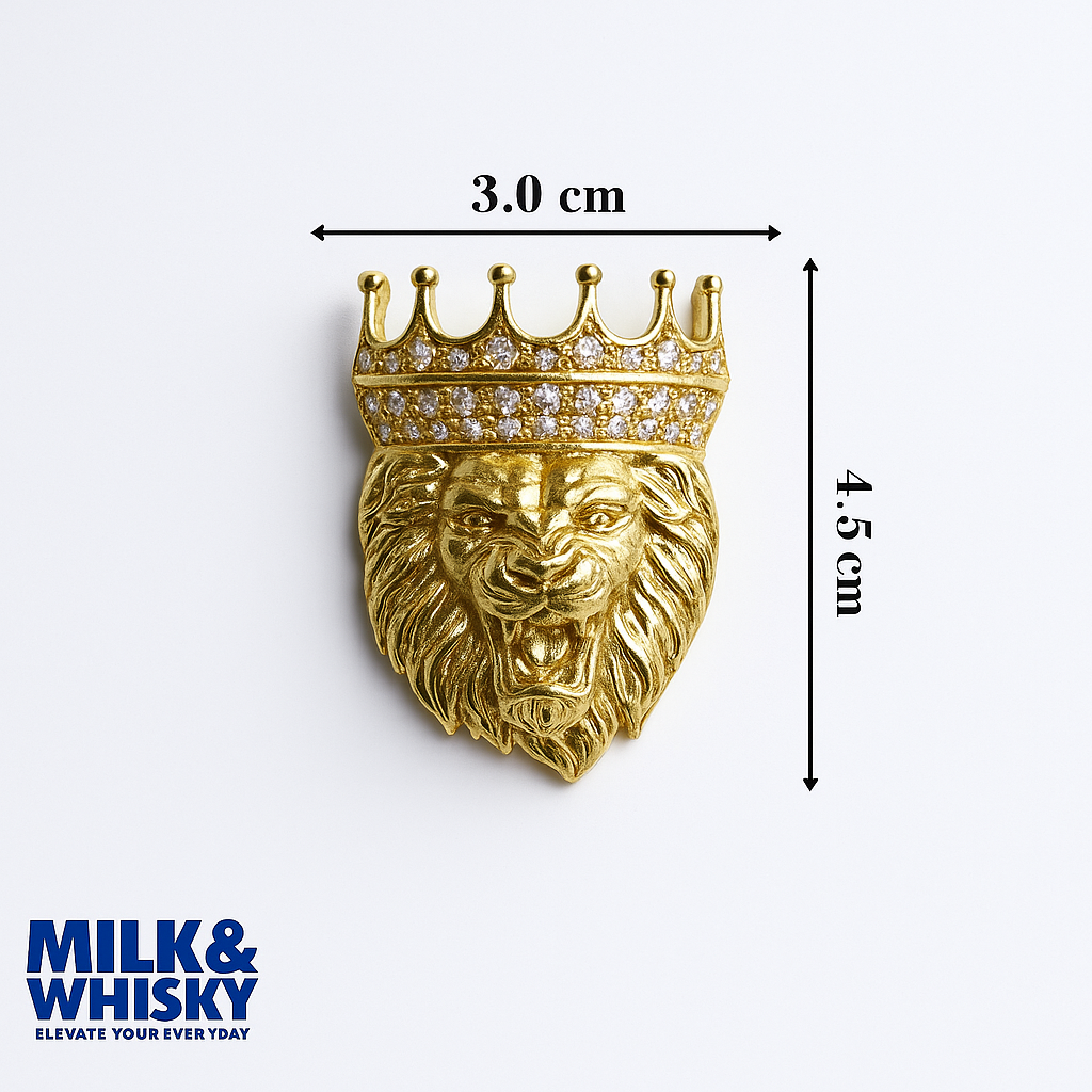 Lion Crown Brooch