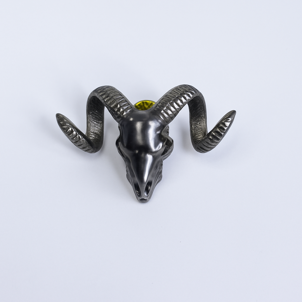 Black Buck Silver Brooch
