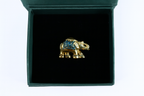 Enamel Elephant Brooch