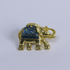 Enamel Elephant Brooch