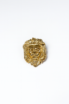 Flat Faced Lion Brooch