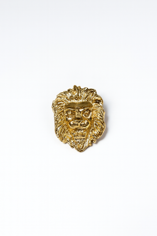 Flat Faced Lion Brooch