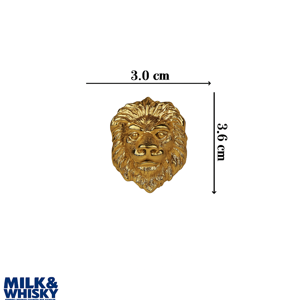 Flat Faced Lion Brooch