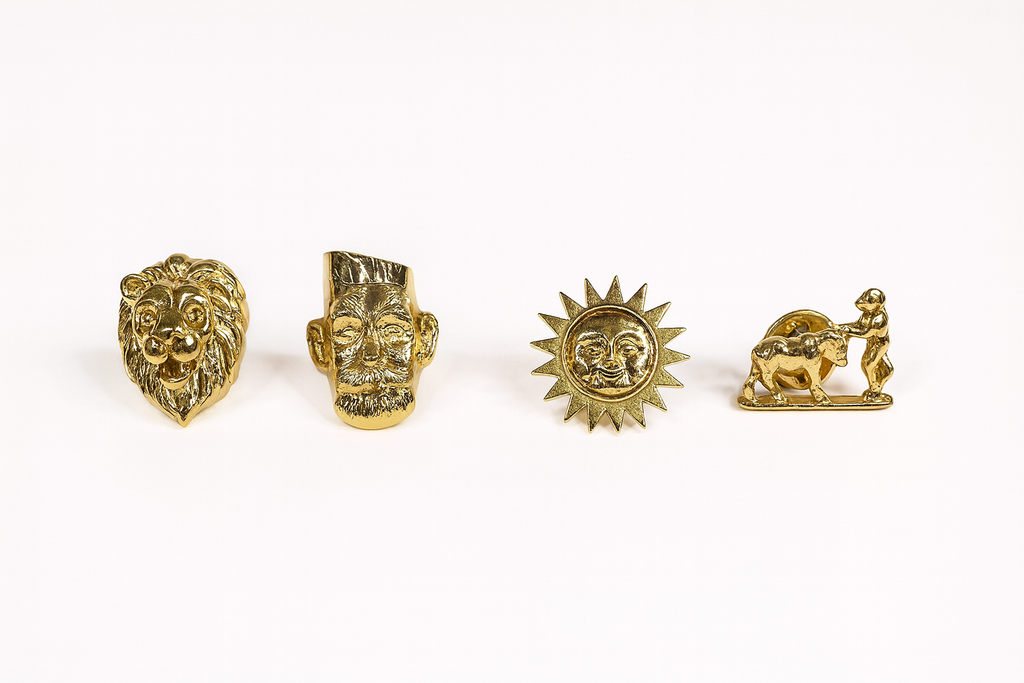 Golden Icons: Myth & Majesty Brooch Set