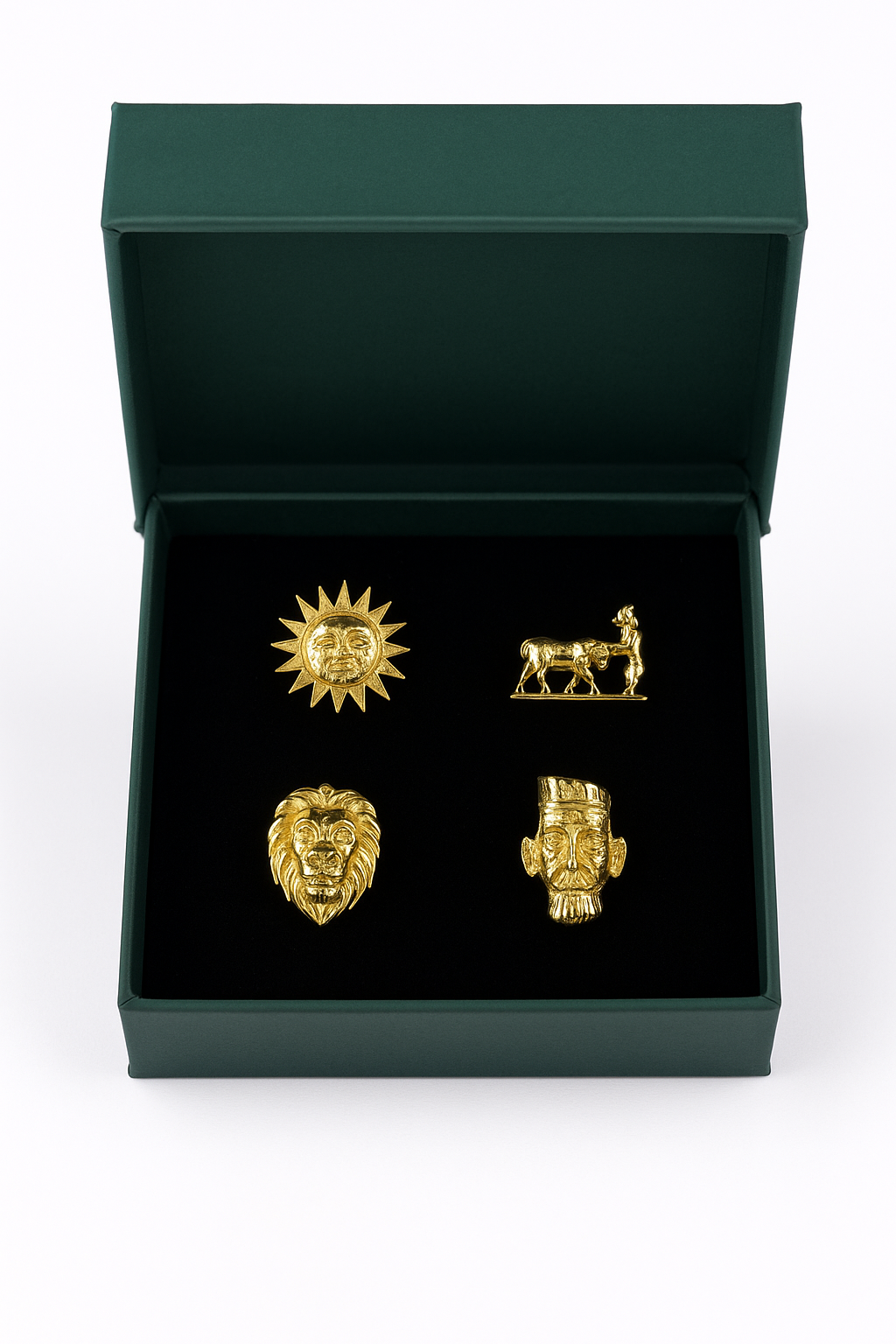 Golden Icons: Myth & Majesty Brooch Set
