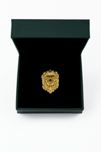 Flat Faced Lion Brooch