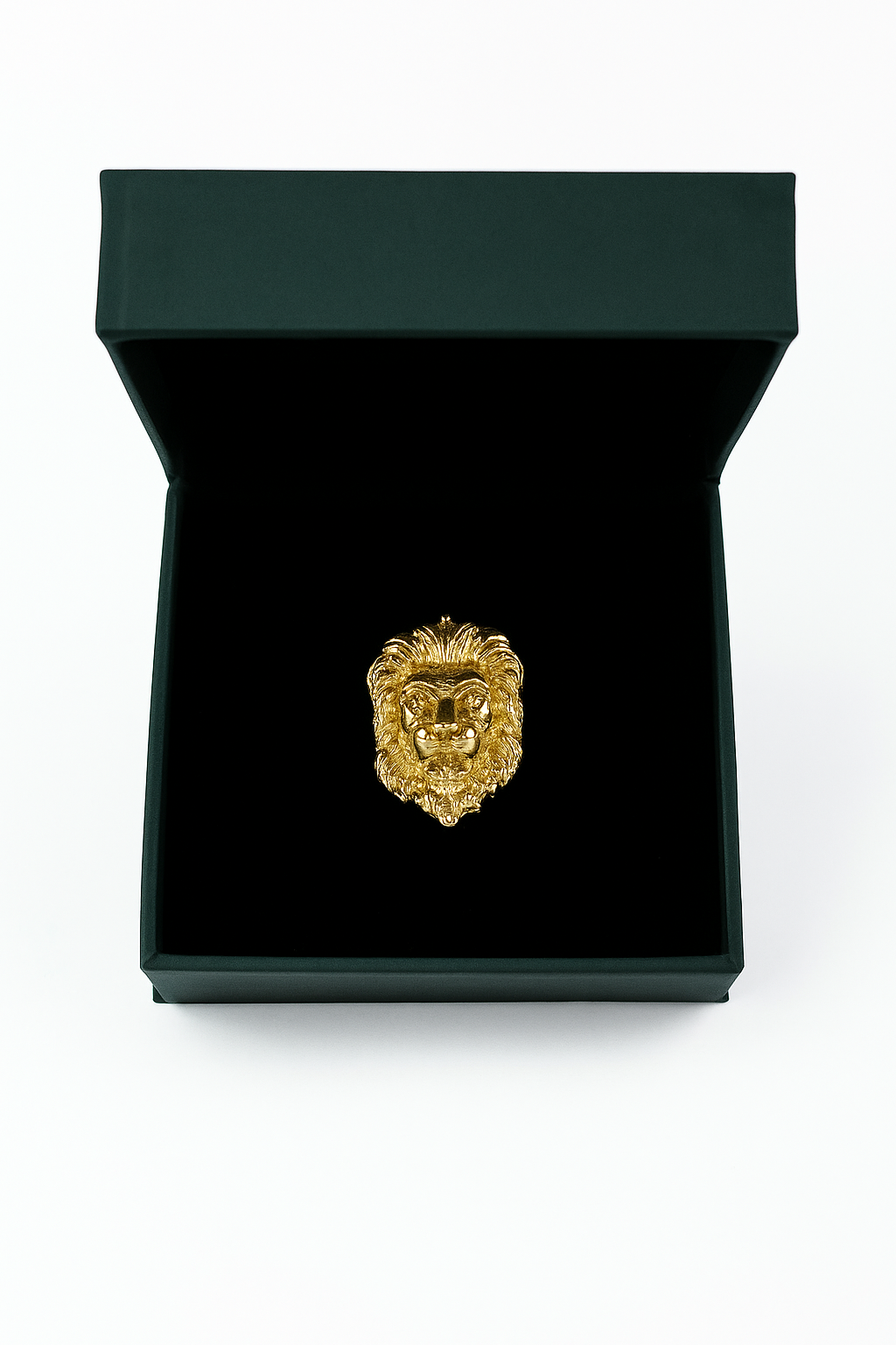 Flat Faced Lion Brooch