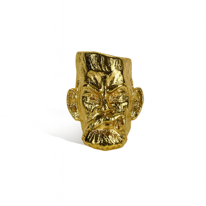 Cigar Face Brooch