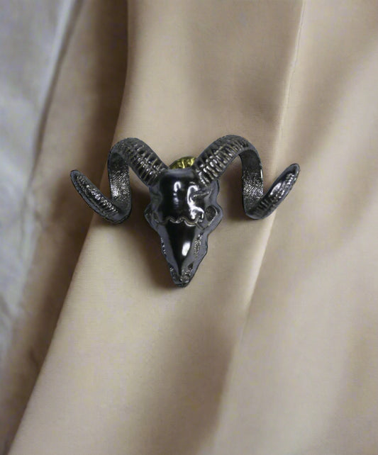 Black Buck Silver Brooch
