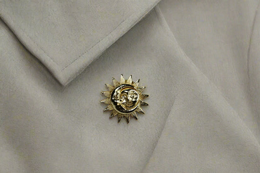 Sun & Moon Brooch