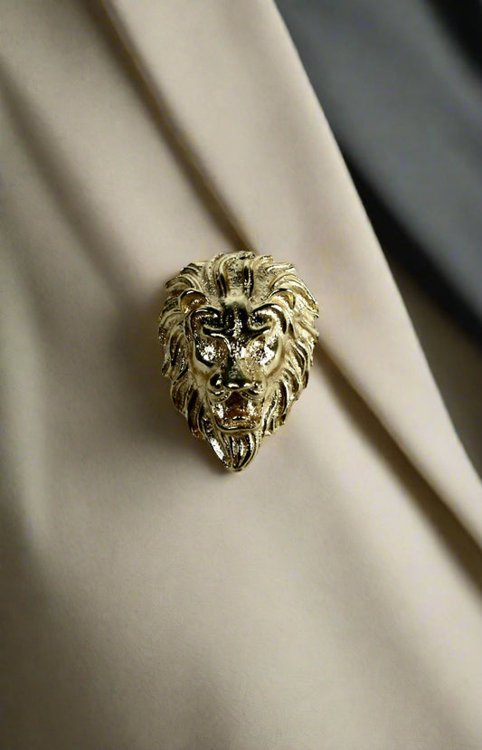 Lion Face Brooch