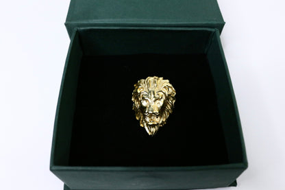 Lion Face Brooch