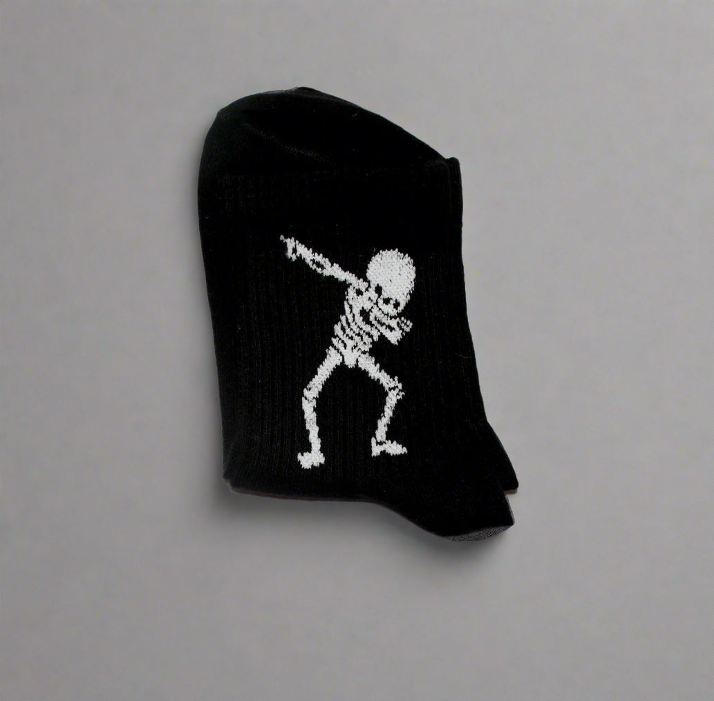 Black Skeleton Dab Socks