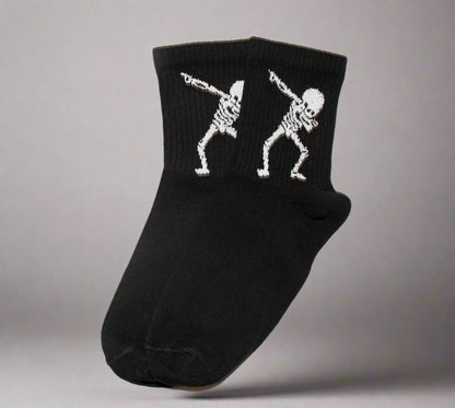 Black Skeleton Dab Socks