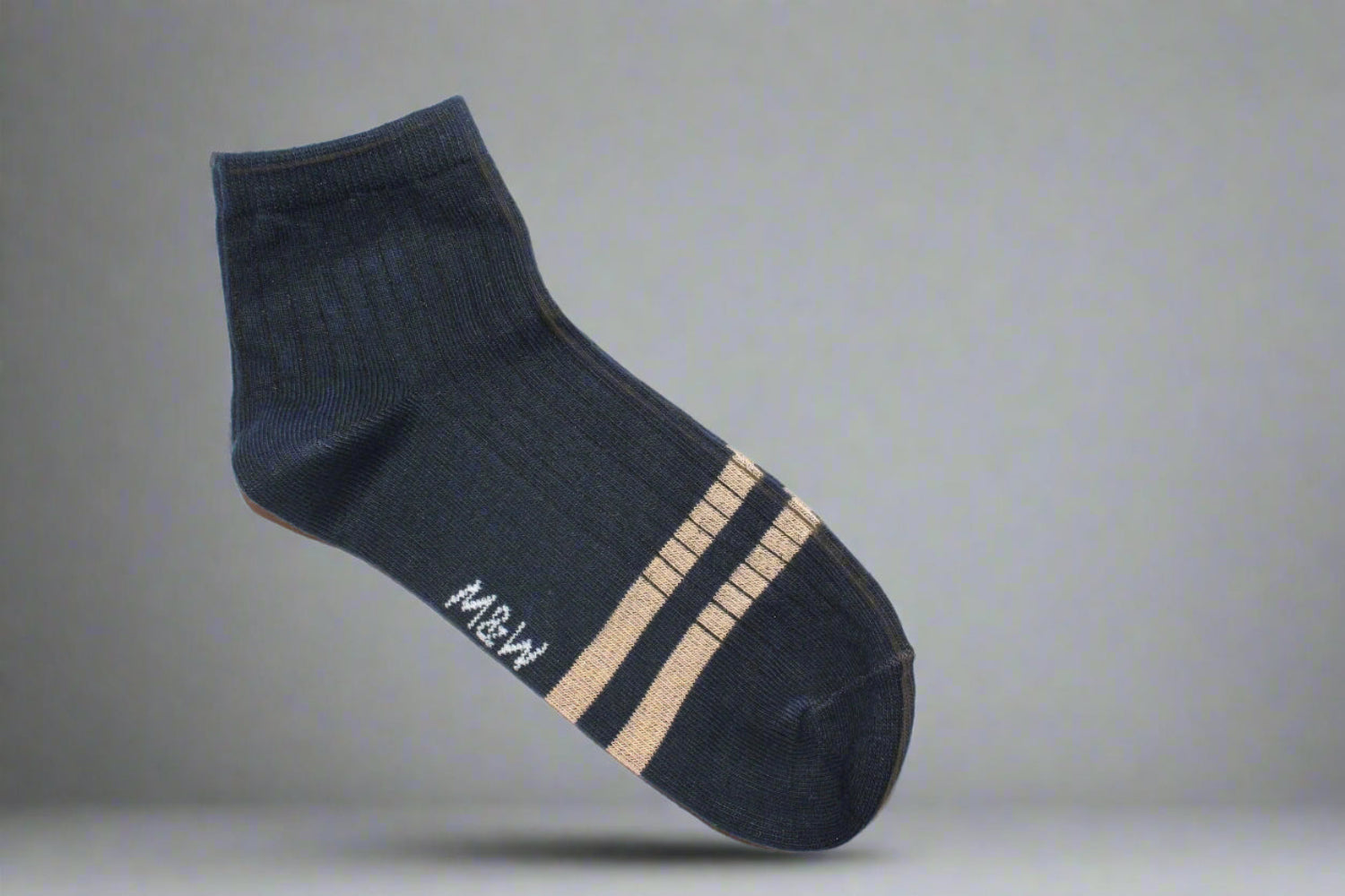Navy & Gold Striped Socks