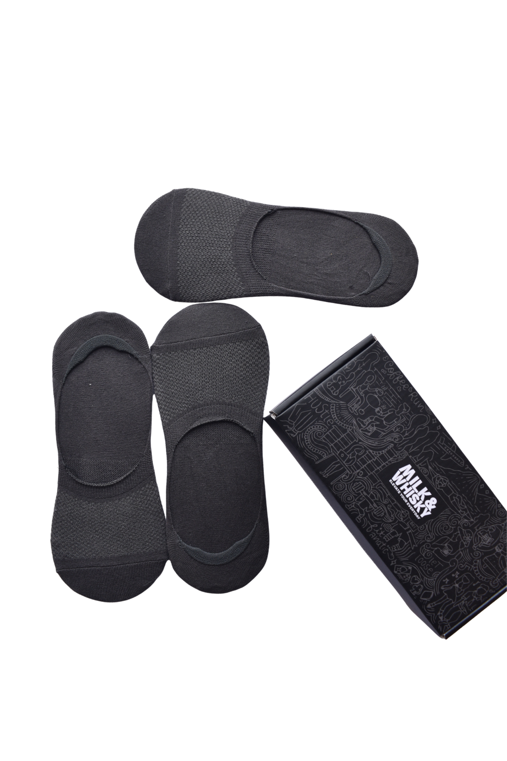 Graphite No-Show (Pack of 3)