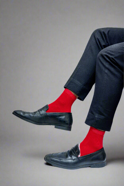 Defender Mode: Cozy Red Socks
