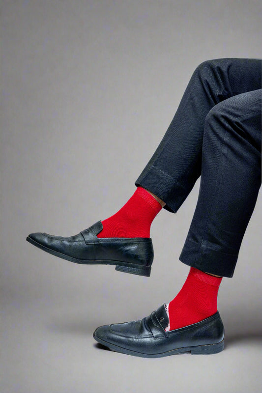 Defender Mode: Cozy Red Socks