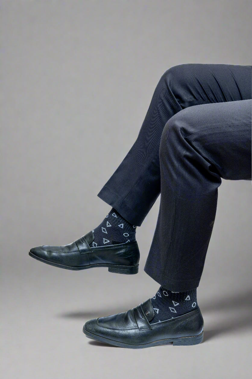 Black Geometric Socks