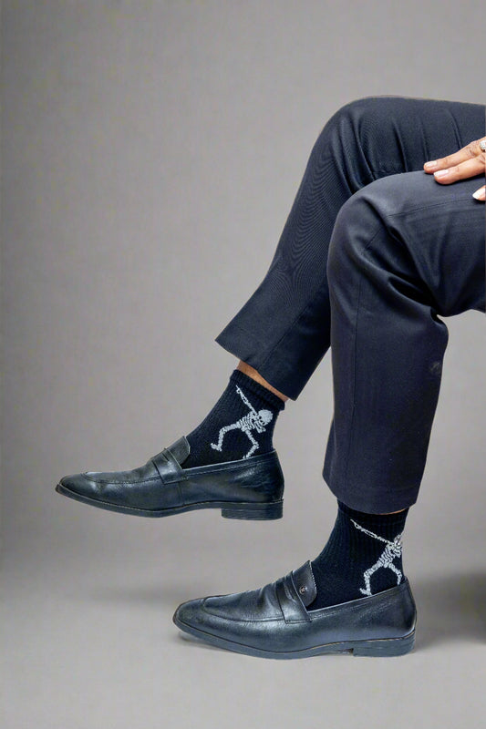 Black Skeleton Dab Socks