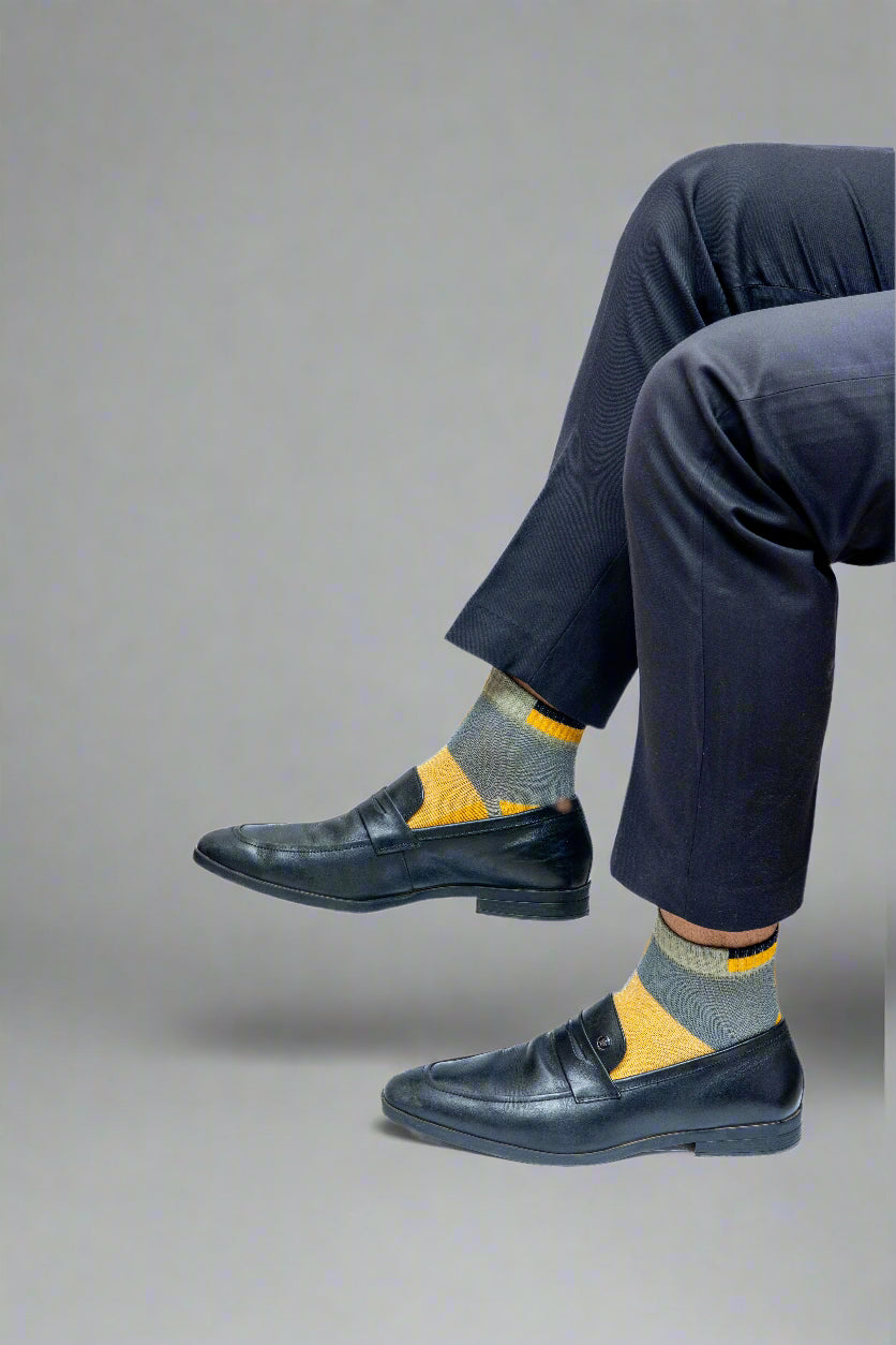 Colour-Block Ankle Socks